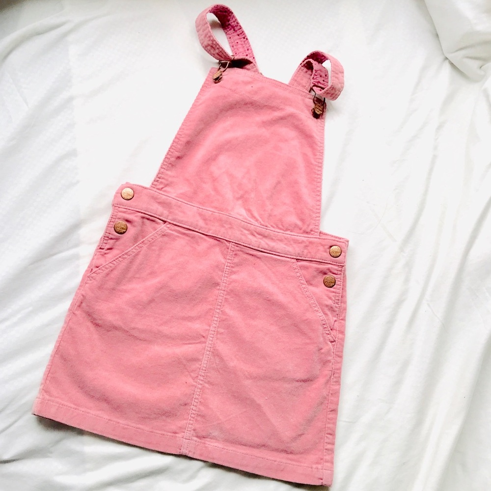 Girls Pink Overall Skirt